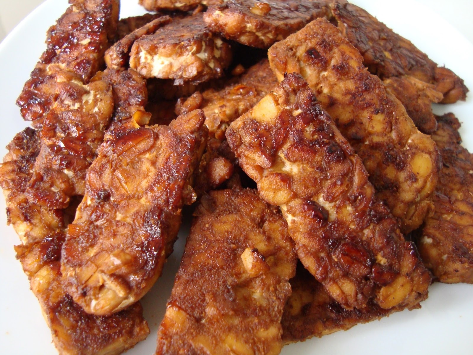 Receita bacon de tempeh vegano